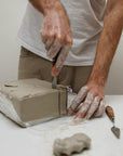Stone Air-Dry Clay 15LB Wih 3 Colors White, Gray & Terra Cotta 5Lb Each- Ideal for Beginners and Advanced Sculptors All-Purpose Modeling Clay (White, Gray & Terra Cotta)