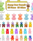 70 Pieces Colorful Candy Pendant Charm for Jewelry Making Cute Bear Lollipops Polymer Clay Resin Charms for DIY Keychain Necklace Bracelet Earring Craft