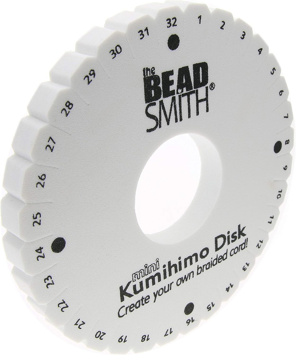 round Kumihimo Disk, 4.25 Inch Diameter, 3/8” Thick Dense Foam, Jewelry Tools for Braiding, 1 Disks