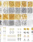 Earring Making Supplies Kit, 2900Pcs Earring Hardware Pieces Repair Parts with Earring Hooks Posts Backs and Jump Rings for Making Earrings Studs and Jewelry Making (Silver & Gold)