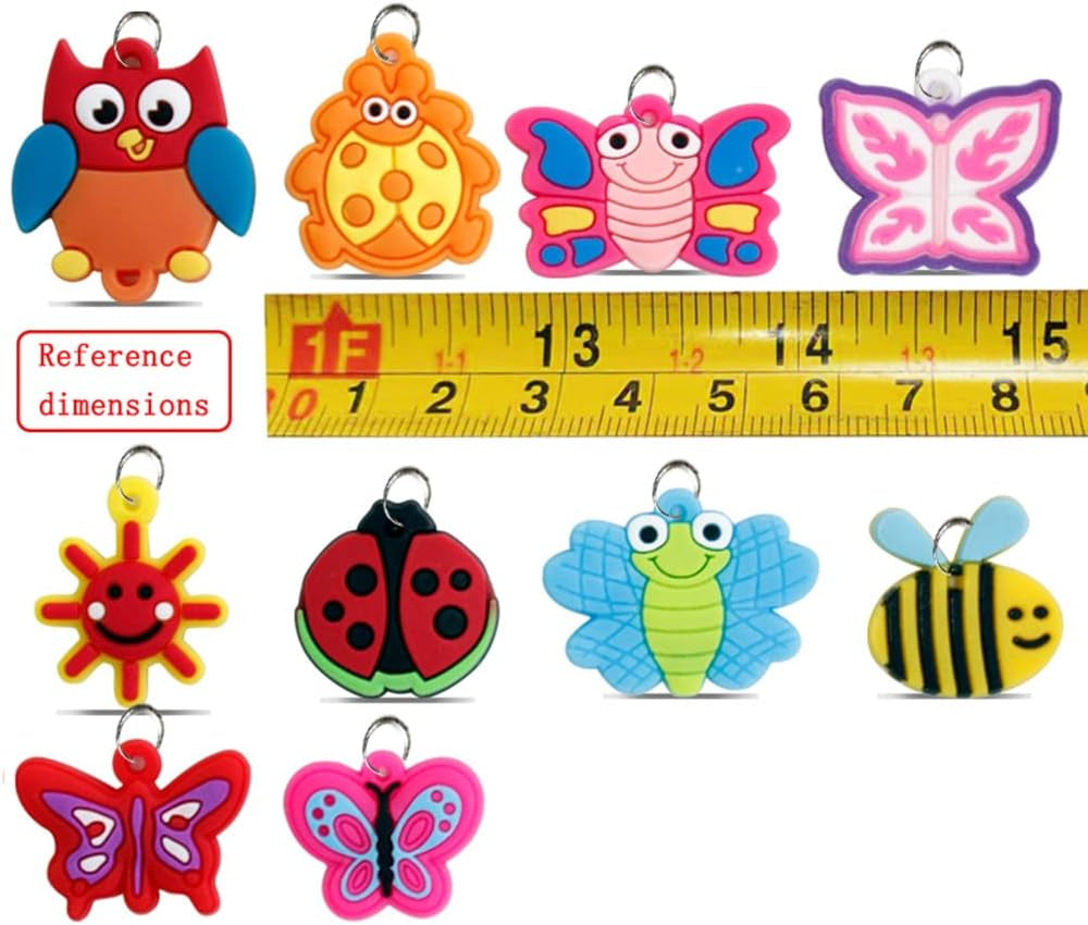 Rubber Loom Band Silicone Charm, Bracelet Charms,Loom Rubber Bands Charms,Bracelet Pendant, (100Pcs)