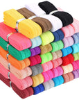 40 Yards Fold over Elastic Solid Color Trim Elastic 40 Colors Ribbon Sewing Stretch Elastic Foldover Elastic Ribbon Band for Baby Girls Hair Bow DIY Craft Hair Ties Headbands
