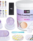 Resin Casting Powders 3000G, Fast Cured Casting Resin Kit for Beginners,20~30 Minutes De-Mold, Water Activated Plaster Powder Casting Kit for Resin Molds, Easy Mixing & Self Leveling