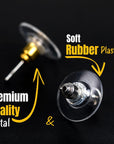 - Bullet Clutch Earring Backs with Pad, 76 Pcs, Gold & Silver, Rubber Earring Backings, Earring Backs for Studs, Earring Backs Replacements, Pierced Earring Backs, Earring Stoppers.