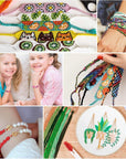 985Pcs String Bracelet Making Kit, Friendship Bracelet String Kit with 110 Skeins Embroidery Floss Cross Stitch Thread, 830 Beads for Friendship Bracelet Making, 45Pcs Embroidery Tools