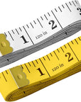 2Pcs Tape Measure Measuring Tape for Body, 120-Inch Double Scale Sewing Flexible Ruler for Weight Loss Tailor Craft Vinyl Body Measurement Tape(White, Yellow)