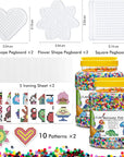 2 Buckets of Fuse Beads, 46,000 Pcs 5Mm Beads for Kids Crafts, 30 Colors Iron Beads with 6 Pegboards, 10 Ironing Paper, 20 Patterns, Gifts for Birthday Christmas, Multicolor Beads Refill Kit