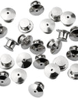 40 Pieces Metal Pin Backs Locking Pin Keepers Locking Clasp with Storage Case