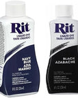 Rit Liquid Dye Black 8 Oz &  Liquid Fabric Dye, 8-Ounce, Navy Blue (1)