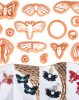 Luna Moth Polymer Clay Cutters - 16 Shapes Clay Cutters for Earrings, Moth Shapes Clay Cutters for Polymer Clay Jewelry Making, Mystical Drop Dangle Earrings Clay Earring Cutters