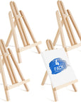 12Inch Wood Easel Stand, Tabletop Display Stand A-Frame Artist Easel for Painting Canvas, Portable Photo, Picture and Sign Holder (4 Pack)
