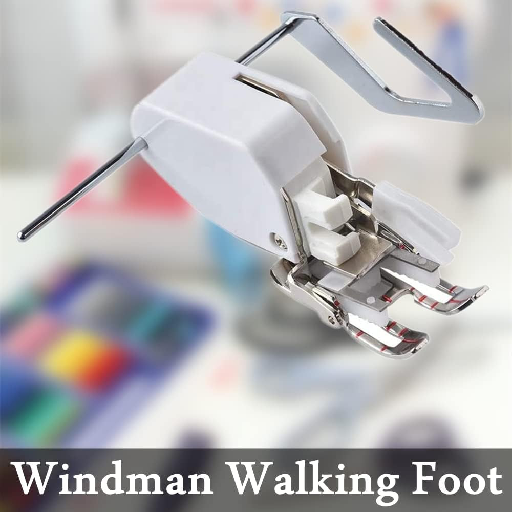 Open Toe Walking Foot W/Guide for Quilting and Sewing Stitch through Multiple Layers for Brother Singer Janome Sewing Machines
