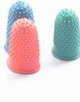 Thimble 5Pcs Craft Finger Tip Sewing Counting Protector Quilter Needlework Cone Rubber(Pink)
