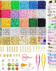 Stocking Stuffers for Kids Girls - 5300 Clay Beads Bracelet Making Kit,Arts and Crafts for Kids Ages 8-12,Christmas Crafts Games Toys for 3-10 Year Old Birthday Gift,Stuff Supplies