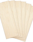 Balsa Wood Sheets Unfinished Thin Wood Pieces for Crafts 1/16 Thick 12"X4" - Pack of 6 (12"X4", Pack of 6)