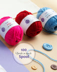Soft Yarn 2400 Yards (24X50G), Acrylic Yarn for Crocheting & Knitting, 24 Vivid Colors, Perfect for Crafts, Amigurumi Yarn Set