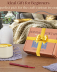 Absolute Beginner Crochet Kit for Adults - Learn to Crochet with Expert Video Tutorials - Includes All Essentials for Two Coasters - Perfect DIY Gift for Knitting and Crocheting Lovers