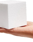 30 Pack Foam Craft Blocks for Modeling, 3 Inch Mini Square Cubes for Sculpting, School Projects (White Polystrene)