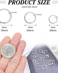 60Pcs Sterling Silver Jump Rings for Jewelry Making 4Mm 5Mm 6Mm 925 Sterling Silver Open Jump Rings for DIY Earrings Necklace Bracelet Making Repair Supplies