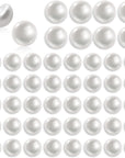 50PCS 10Mm Pearl Buttons with Shank round Pearl Buttons Decorative Buttons for Wedding Dresses, Sewing, Shirts, Jewelry Decorations, DIY Crafts Plastic Resin Sewing Buttons