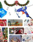Glue Gun and Sticks Set, Hot Melt Glue Gun Mini for Crafts with 20 Pcs Glue Sticks and 20 Wood Craft Sticks,Hot Mini Glue Guns with Hardshell Carrying Case for School DIY Arts, Craft