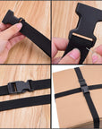 1 Inch 16 Yards Polypropylene Webbing Strap Band with 16 Set 1Inch Side Release Plastic Buckles, Black