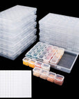 280 Slots Diamond Painting Storage Containers Diamond Accessories and Tools Boxes Bead Organizer 28 Grids 10Pcs with 400Pcs Label Stickers for Nail Craft