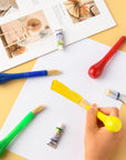 4 Piece Kids Paint Brushes, Jumbo Children'S Paintbrushes Artist Paint Brushes with Easy to Hold Handles Grip Toddler Tempera Paint Brushes Kids Craft Paint Brushes for Kids Painting