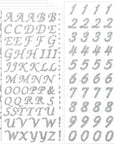 5 Sheets Graduation Cap Stickers Decoration Glitter Alphabet Letter Stickers Self-Adhesive Rhinestone Letter Number Stickers for Grad Cap Craft Decorations (Gold)