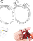 Adjustable Crochet Ring for Finger,Braided Knitting Ring with Plastic Box Yarn Tension Rings for Crocheting Knitting Accessories 2 Styles Silver