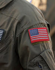 Acaed 4 PCS American United States Flag Patch, Full Embroidery Badge Hook & Loop Tactical 2"X3.15" USA Flag Military Patches, Professional Embroidered for Caps Bags Vests Uniforms, US Flag Patch