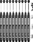 Calligraphy Pens,12 Size Calligraphy Pens Set for Writing, Hand Lettering, Art Drawing, Sketching, Scrapbooking, Journaling, Calligraphy Brush Pens for Beginners