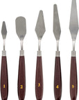 5-Piece Stainless Steel Palette Knife Set - Flexible Spatula Painting Knives for Color Mixing, Spreading, Applying Oil & Acrylic Paint on Canvases, Cake Icing, 3D Printer Removal Tool