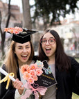 Graduation Cap Decorations: DIY Grad Hat Topper Kit, Include Flower Glitter Stickers Letters Butterflies - Handmade Decoration(No Glue&Cap)