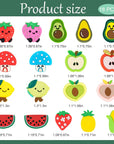 Silicone Focal Beads for Pens Characters Silicone Accessory Kit 18 Pcs Colorful Fruit Silicone Beads for Keychain Making Bracelet Necklace Handmade Crafts