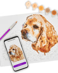 | Paint Your Photo by Number: Pets Edition | Customizable Kit | Printable Canvas | Custom Paint by Number Technology