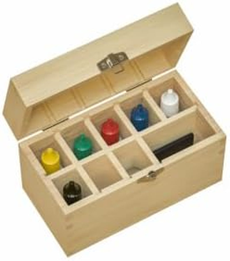 Precious Metal Jewelry Testing Kit Gold Silver Platinum Test Acids Wooden Box 30X Eye Loupe 10K 14K 18K 24K Needle File Cloth Acid