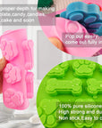 Paw Print Silicone Mold Dog Treat Mold Silicone Dog Paw Mold Dog Cat Animal Paw Mold for Homemade Dog Treats,Soap,Candy Silicone Baking Mold 4 Pieces