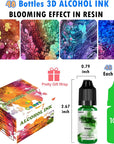 Alcohol Ink Set – 48 Bottles Vibrant Colors High Concentrated Alcohol-Based Ink, Concentrated Epoxy Resin Paint Colour Dye, Great for Painting,Resin Petri Dish, Coaster,Tumbler Cup Making,(10Ml Each)