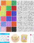 Friendship Bracelet Kit, 10000 Pcs 3Mm Glass Seed Beads for Bracelet Making with Letter Alphabet Beads A-Z, 8/0 Craft Bead for Jewelry Making Necklaces and Key Chains with Needle Cord