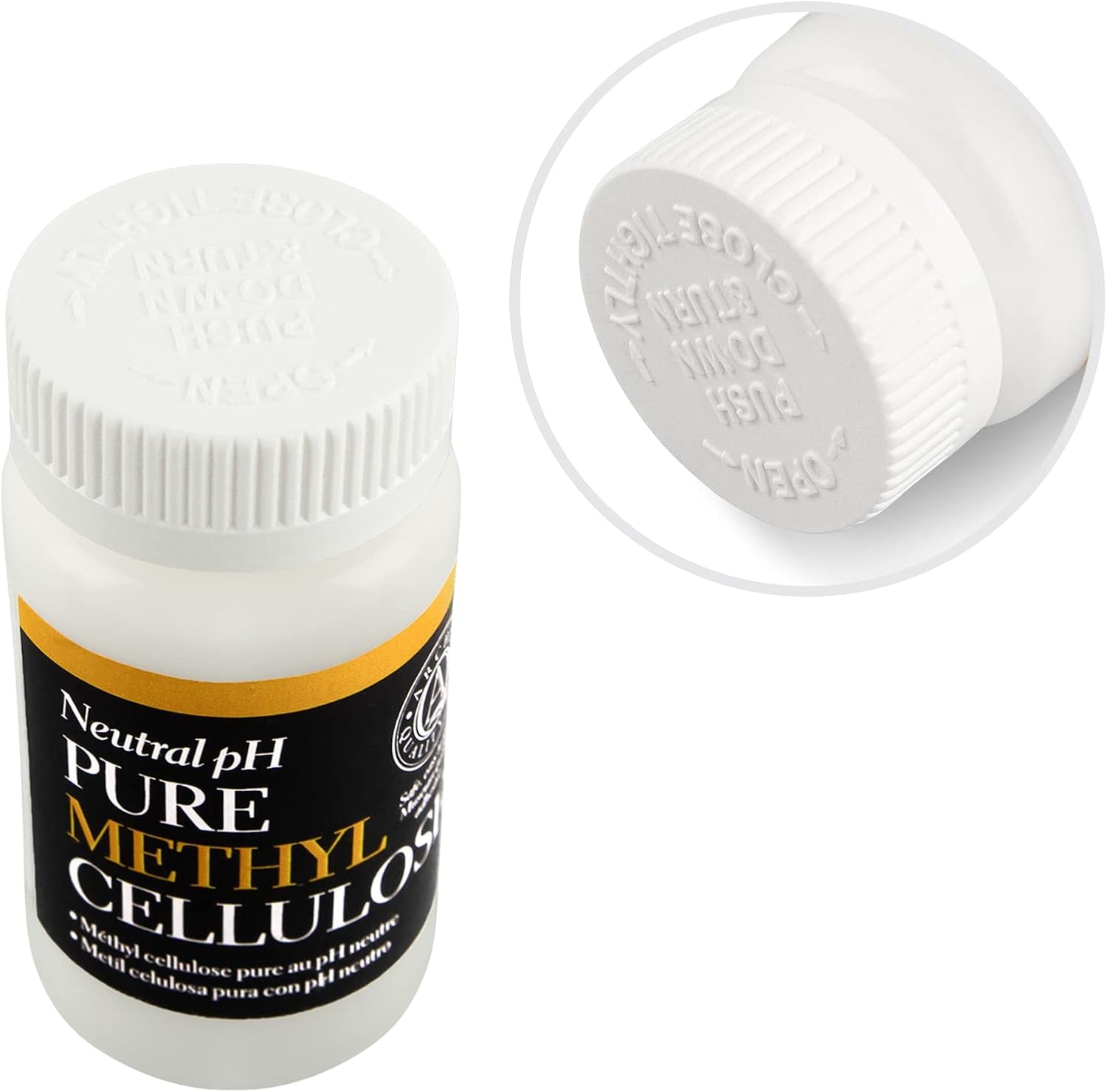 Neutral Ph Methyl Cellulose Adhesive, 1.5 Oz, Acid-Free All-Purpose Glue, Quick Drying and Clear, Water-Soluble, for Bookbinding Repairing, Framing, Collages, Paper Art Crafts, Pack of 1