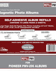 Refill Pages for PMV-206 Large Magnetic Page X-Pando Photo Album