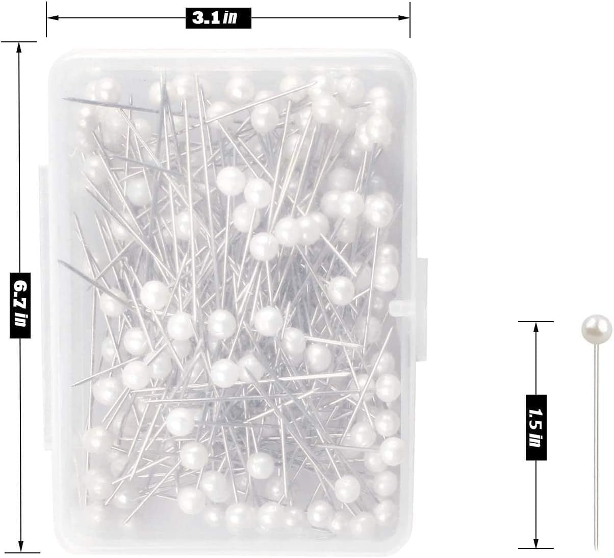 Push Pins, Map Pins 600 PCS 1.5 in Pearlized Ball Head Pins Straight Pins Sewing Pins for DIY Sewing Crafts
