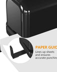 Electric 2 Hole Punch, Black Hole Punch,Punches up to of 12-15 Sheets Paper, AC or Battery