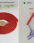 U Pick 10Yds 5Mm 3 Braided Cord Decorative Twisted Satin Polyester Twine Cord Rope String Thread Shiny Cord Choker Thread (01 Red)