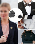 Rubber Pin Backs, 100PCS Lapel Pin Backs, Pin Safety Backs for Brooch Tie Hat Badge Insignia, Black