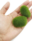 40PCS 4 Size Artificial Moss Rocks Decorative, Green Moss Balls,Moss Stones, Green Moss Covered Stones, Fake Moss Decor for Floral Arrangements, Fairy Gardens and Crafting