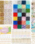 Clay Beads for Jewelry Making Kit, 28 Colors Bracelet Making Kit for Adults, Polymer Heishi Beads for Crafts Gifts