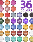 36 Colors Mica Powder, Mica Pigment Powder for Epoxy Resin/Uv Resin, Natural Colorant Dye for Soap/Candle Making, Lip Gloss,Nail Polish, Slime and Bath Bomb