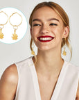 96Pcs Hoop Earrings Finding, Hypoallergenic Alloy round Earring Hoops for Jewelry Making, Open Beading DIY Earrings Craft Art Accessories